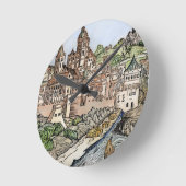 マインツ、ドイツ1493年 ラウンド壁時計 (傾斜)