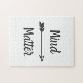 マインドオーバーシンプルマテミニマルル白黒 ジグソーパズル (横)