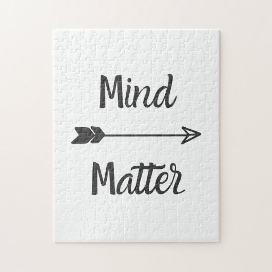 マインドオーバーシンプルマテミニマルル白黒 ジグソーパズル (縦)