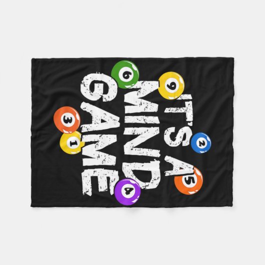 マインドゲームスヌーカープールビリヤード選手 フリースブランケット (正面(横))