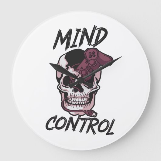 マインドコントロールゲームデザイン ラージ壁時計 (正面)