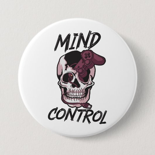 マインドコントロールゲームデザイン 缶バッジ (正面)