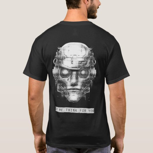 マインドコントロールサイバーパンクロボットの前後 Tシャツ (裏面)