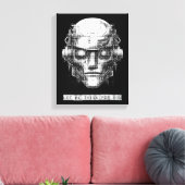 マインドコントロールサイバーパンクロボット キャンバスプリント (インサイチュ (リビング))