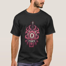 マインドコントロール・アイ・モンスター レトロSF Tシャツ