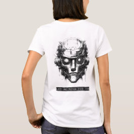 マインドコントロール サイバーパンク ブラックプリント フロント&バック Tシャツ