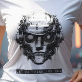 マインドコントロール サイバーパンク ロボット ブラックプリント Tシャツ