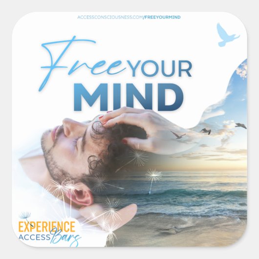 マインドステッカーを解放する スクエアシール (正面)