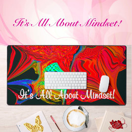 マインドセットのモチベーション液化抽象芸術 デスクマット