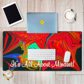 マインドセットのモチベーション液化抽象芸術 デスクマット