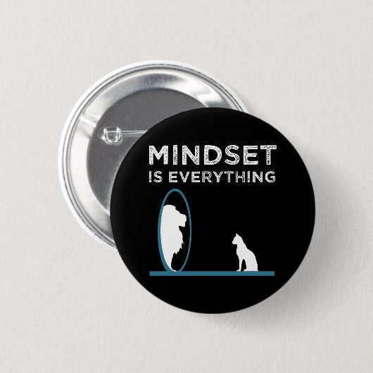マインドセットは全やる気を起こさせる引用文 缶バッジ (正面&裏面)