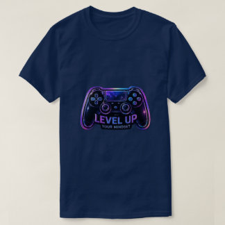 マインドセットをレベルアップ | モチベーションアップ自己啓発 Tシャツ