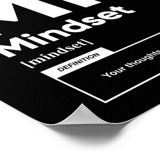 マインドセット定義 |ポスタやる気を起こさせるー ポスター (角)