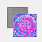 マインドセット引用文かわいらしインスピリシティパープルトレンディー マグネット (正面/裏面)