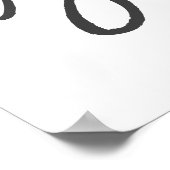 マインドセット引用文モダンミニマリスト白黒 ポスター (角)