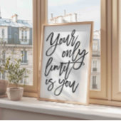 マインドセット引用文モダンミニマリスト白黒 ポスター