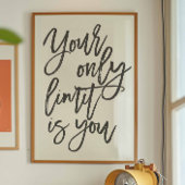 マインドセット引用文モダンミニマリスト白黒 ポスター