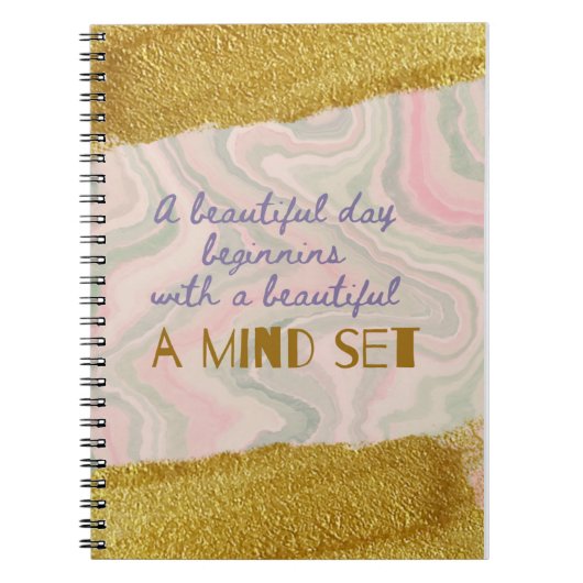 マインドセット引用文 ノートブック (正面)