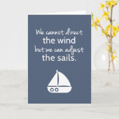 マインドセ航海のット帆船やる気を起こさせる引用文 カード (黄色い花)