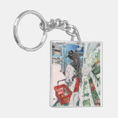マインドフライヤーグロッサリーショッピングファンタジーアートキーチェーン キーホルダー (正面左)