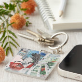 マインドフライヤーグロッサリーショッピングファンタジーアートキーチェーン キーホルダー (正面右)