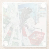 マインドフラワーグロッサリーショッピングファンタジーガラスコアスター ガラスコースター (裏面)