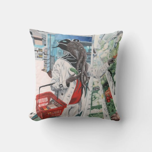 マインドフラワーグロッサリーショッピングファンタジー装飾用クッション クッション (正面)