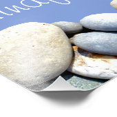 マインドフルなやる気を起こさせる引用文タイポグラフィ小石 フォトプリント (角)