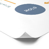 マインドフルな呼吸ボックスと三角形の呼吸ポスター ポスター (角)