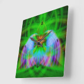 マインドフルな四角時計 スクエア壁時計 (傾斜)