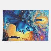 マインドフルな宇宙旅行 キッチンタオル (横)