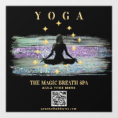 **マインドフルな霊気女性ヨガ魔法瞑想 ウィンドウサイン (シート)