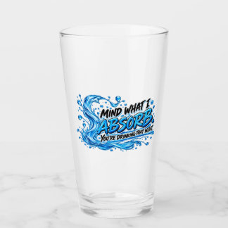 マインドフルに飲む - 面白い水のエネルギードリンクグラス タンブラーグラス