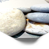 マインドフルインスパイアな引用文タイポグラフィ小石 ポスター (角)