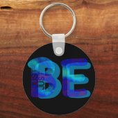 マインドフルギフトBEネオンブルー3D追加の名前 キーホルダー (正面)
