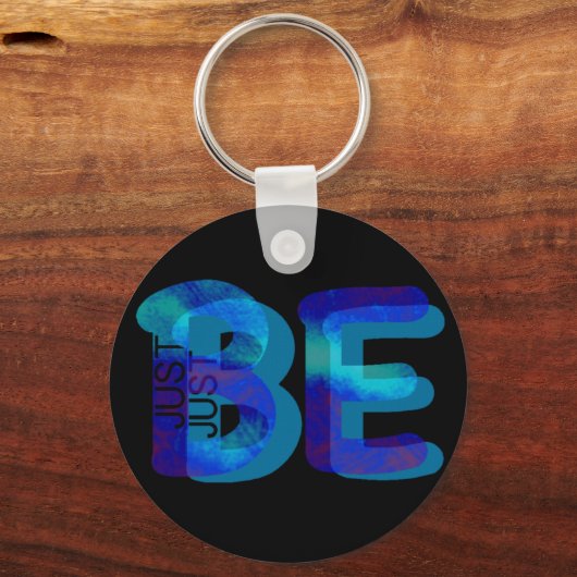 マインドフルギフトBEネオンブルー3D追加の名前 キーホルダー (正面)