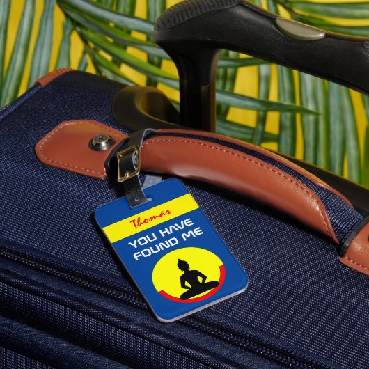 マインドフルネスとパーソナライズされたバッグの注意ラベル ラゲッジタグ (正面インサイチュ1)