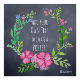 マインドフルネスのモチベーションを独自に作成勇気付けられる ポスター