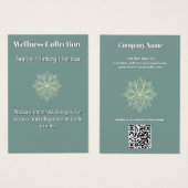 マインドフルネスウェルネスコンサルタントZen Lotusティール（緑がかった色） (正面&裏面)