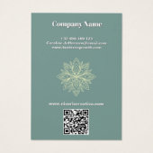 マインドフルネスウェルネスコンサルタントZen Lotusティール（緑がかった色） (裏面)