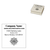 マインドフルネスウェルネスコンサルタントZen Lotusティール（緑がかった色） ラバースタンプ (押印)