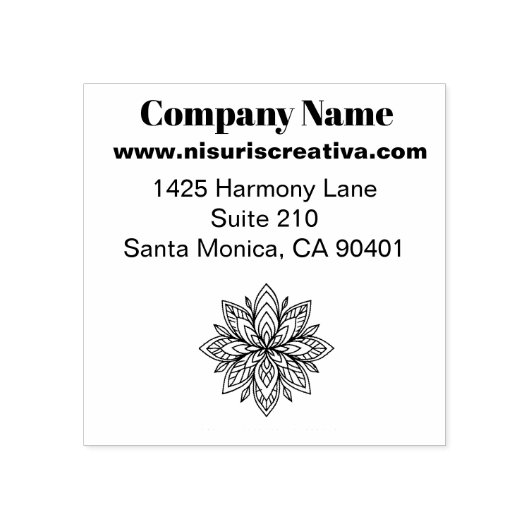 マインドフルネスウェルネスコンサルタントZen Lotusティール（緑がかった色） ラバースタンプ (インプリント)