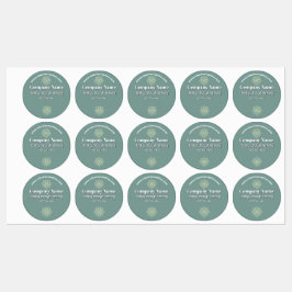 マインドフルネスウェルネスコンサルタントZen Lotusティール(緑がかった色) ラベル