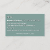 マインドフルネスウェルネスコンサルタントZen Lotusティール(緑がかった色) ロイヤリティカード (裏面)