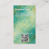 マインドフルネスウェルネスコンサルタントZen Lotusティール（緑がかった色） 名刺 (裏面)