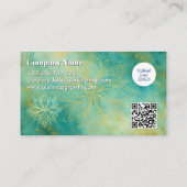 マインドフルネスウェルネスコンサルタントZen Lotusティール（緑がかった色） 名刺 (裏面)