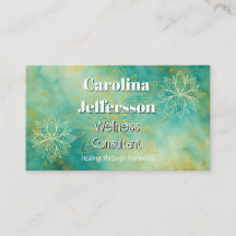 マインドフルネスウェルネスコンサルタントZen Lotusティール（緑がかった色）