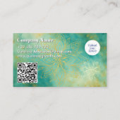 マインドフルネスウェルネスコンサルタントZen Lotusティール（緑がかった色） 名刺 (裏面)