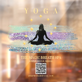 **マインドフルネスウーマンヨガ魔法瞑想霊気 ウィンドウサイン