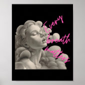 マインドフルネスステッカーのおもしろいのための全呼吸Sギフト ポスター (正面)